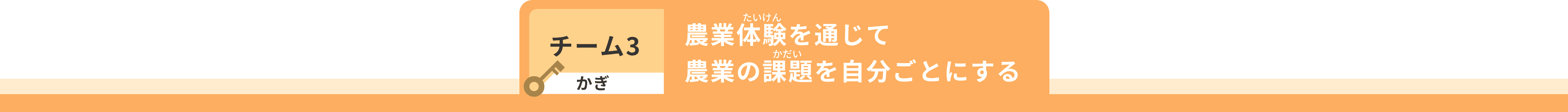チーム3 かぎ 農業体験を通じて農業の課題を自分ごとにする