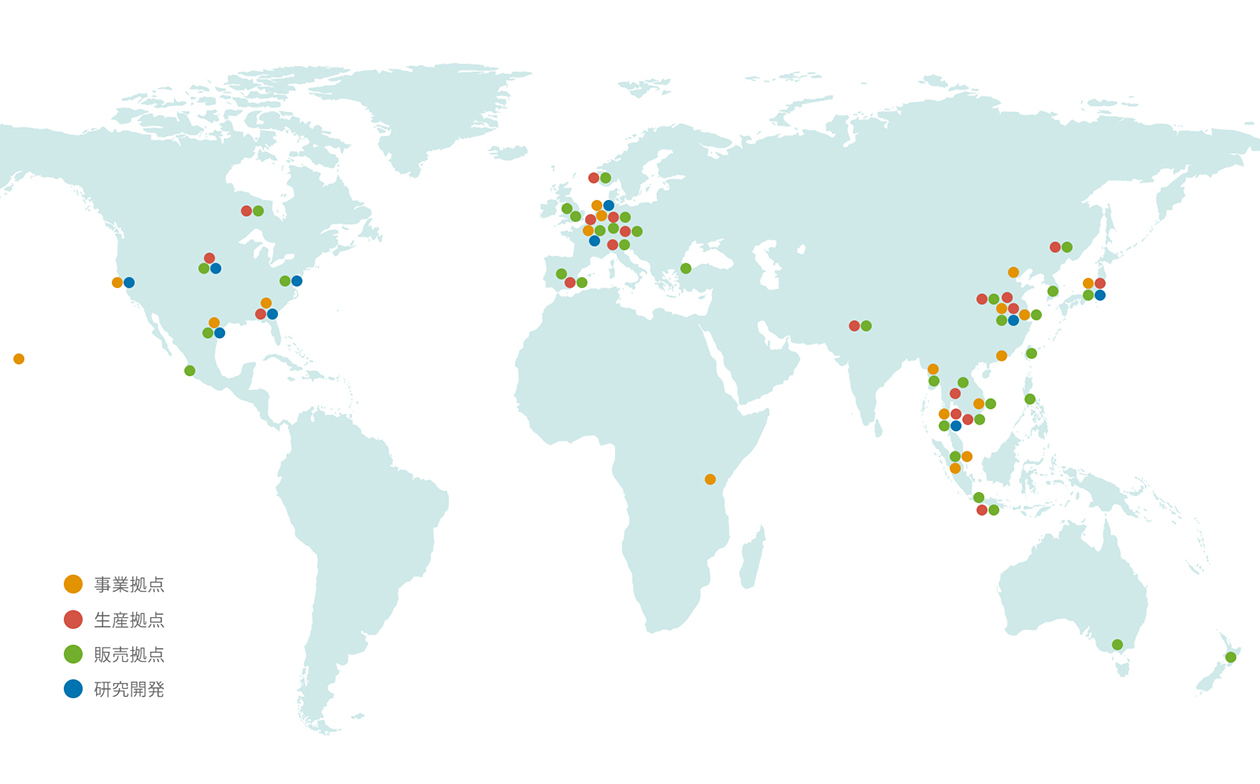 図：世界に広がるネットワーク