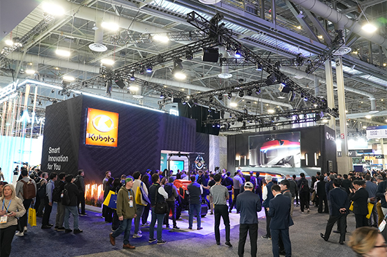 クボタブースの全景