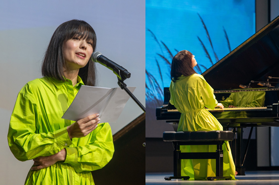 ベートーベンのピアノソナタ「月光」を演奏する、ピアニストのアリス=紗良・オットさん
