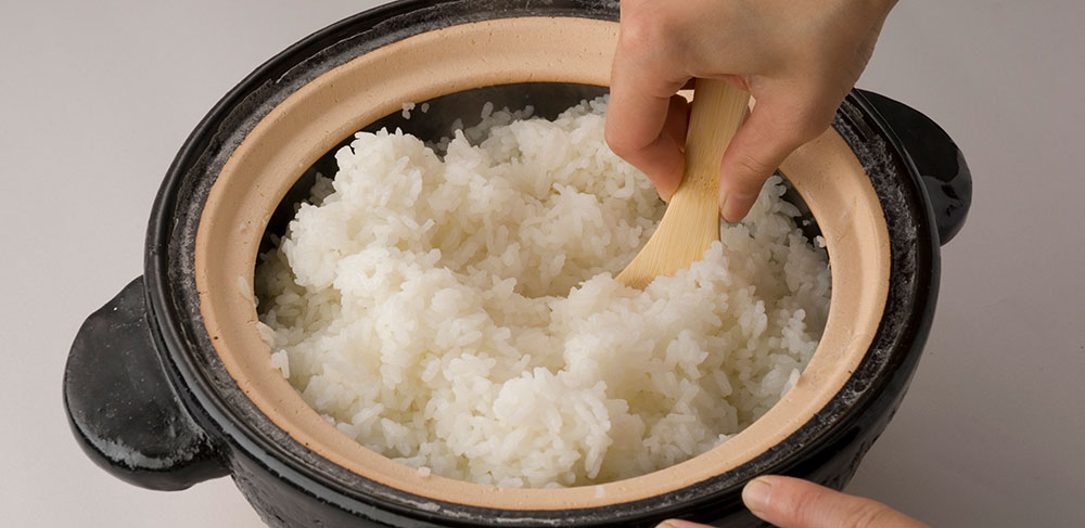 土鍋で炊いた御飯