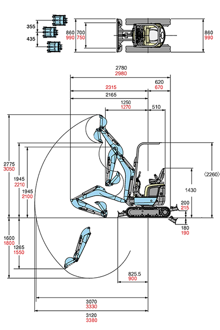 U-008-5／U-10-5 作業範囲