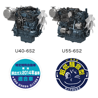 U40-6S2/U55-6S2 | ミニバックホー/油圧ショベル | 製品情報 | 株式