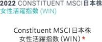 Constituent MSCI日本株女性活躍指数(WIN)